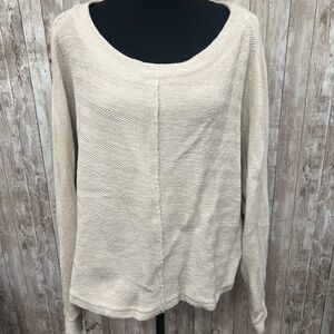 Free People Beach‎ Cream Textured Sweater